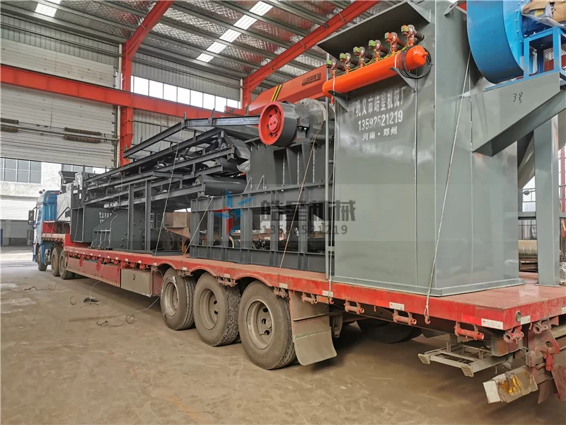 Factory Dispatch Spotlight: Haoxing HXPS1600 Metal Crusher with Chain Plate Conveyor Loaded for Shipment
