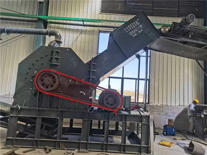 Shuaishuai（Anhui）New Material Technology Co., Ltd. – HX-1600 Metal Crusher & Model 1600 Double Shaft Shredder Case Study - on-site application photo