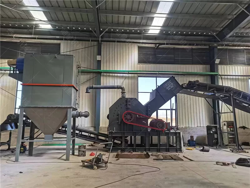 Shuaishuai（Anhui）New Material Technology Co., Ltd. – HX-1600 Metal Crusher & Model 1600 Double Shaft Shredder Case Study - on-site application photo