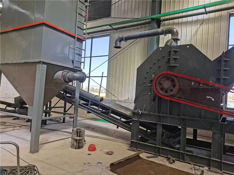 Shuaishuai（Anhui）New Material Technology Co., Ltd. – HX-1600 Metal Crusher & Model 1600 Double Shaft Shredder Case Study - on-site application photo