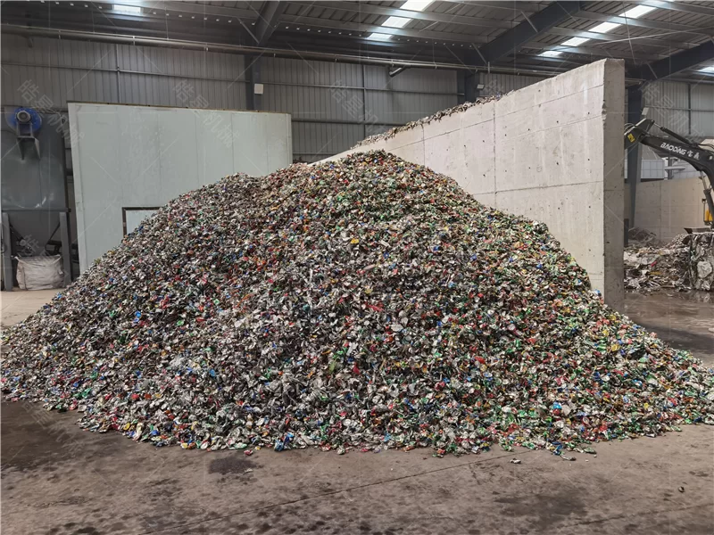 Yantai Zhicheng Aluminum Technology Co., Ltd. – 1200H Scrap Aluminum Crusher & Tube Chain Conveyor Case Study - on-site application photo