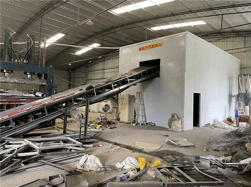 Wuhu Rayhoo Automotive Lightweight Technology Co., Ltd. – Guillotine Shear & Scrap Aluminum Crusher & Eddy Current Separator Case Study - on-site application photo