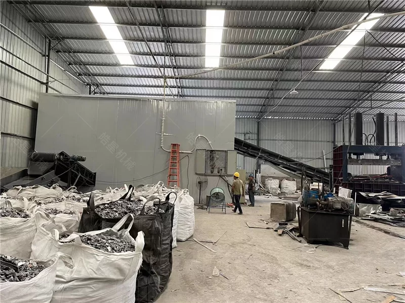 Wuhu Rayhoo Automotive Lightweight Technology Co., Ltd. – Guillotine Shear & Scrap Aluminum Crusher & Eddy Current Separator Case Study - on-site application photo