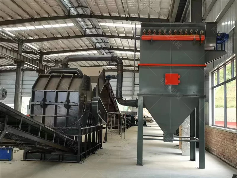 Xiongbang Die Casting (Nantong) Co., Ltd. – Model 2000 Metal Crusher & Apron Conveyor Case Study - on-site application photo
