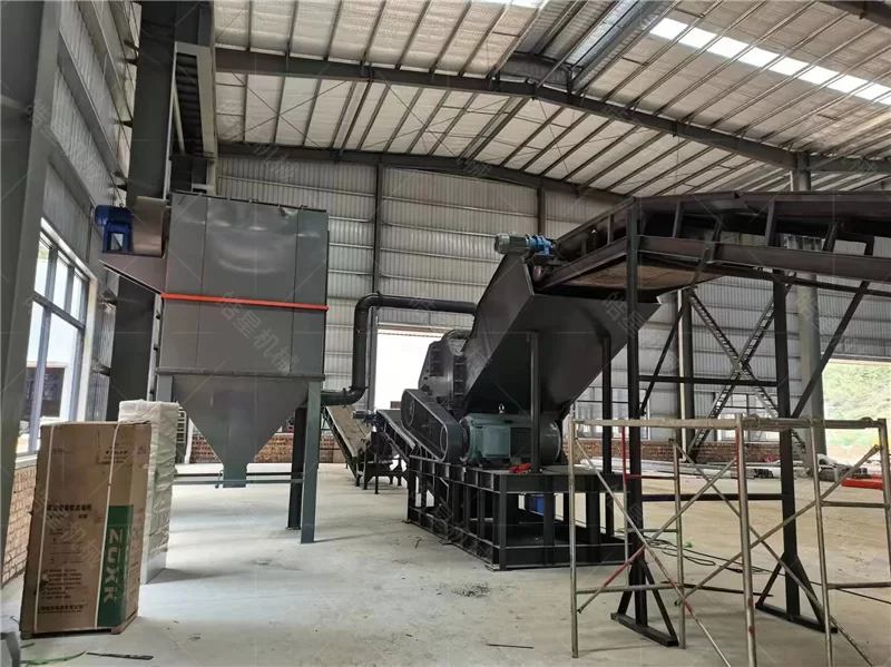 Xiongbang Die Casting (Nantong) Co., Ltd. – Model 2000 Metal Crusher & Apron Conveyor Case Study - on-site application photo