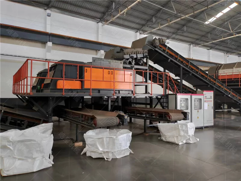 Henan Zhengyuan New Material Technology Co., Ltd. HXPS1600 Aluminum Scrap Crusher HXSS1200 Double Shaft Shredder & 1000 Eddy Current Separator Case Study - on-site application photo