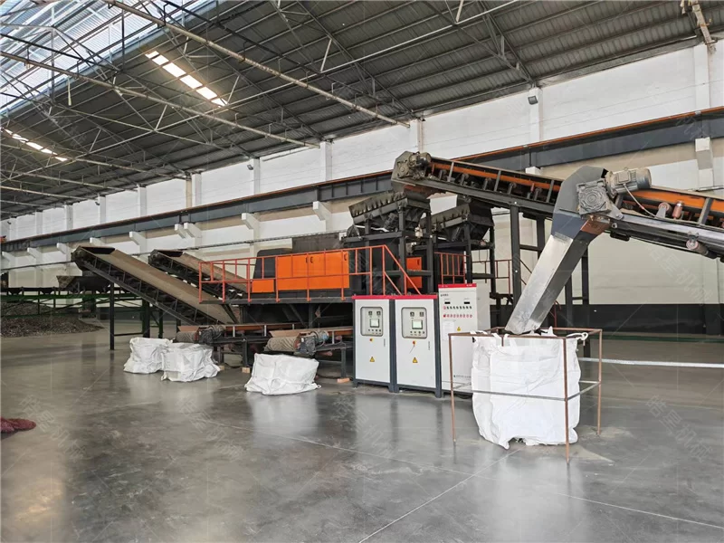 Henan Zhengyuan New Material Technology Co., Ltd. HXPS1600 Aluminum Scrap Crusher HXSS1200 Double Shaft Shredder & 1000 Eddy Current Separator Case Study - on-site application photo