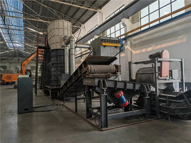 Henan Zhengyuan New Material Technology Co., Ltd. HXPS1600 Aluminum Scrap Crusher HXSS1200 Double Shaft Shredder & 1000 Eddy Current Separator Case Study - on-site application photo