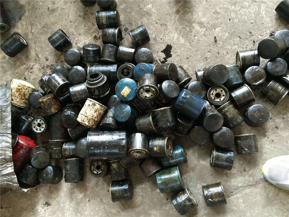 Oil Filter Crusher Crushing Effect and Material Output