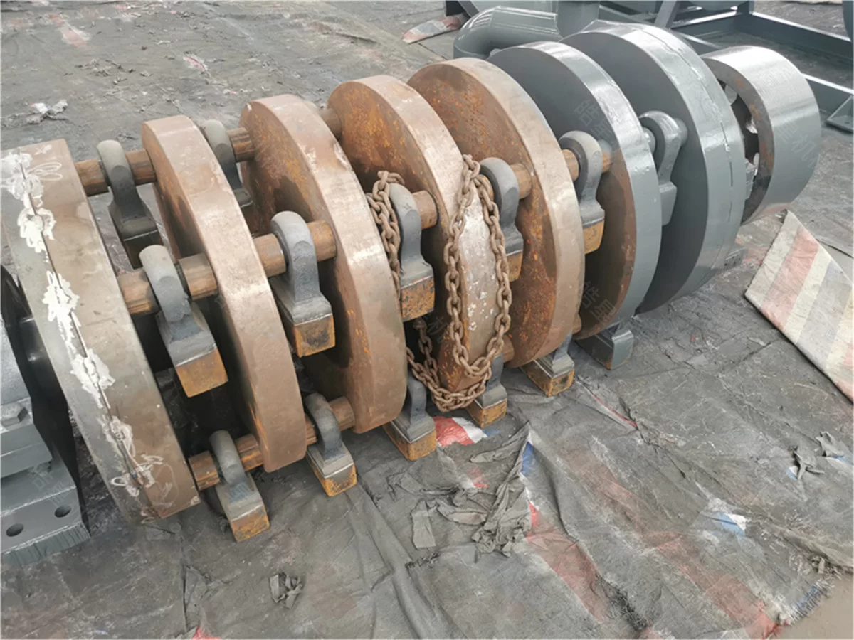 1600 Scrap Steel Crusher Rotor and Hammer Structure Parts Photos | Haoxing Machinery