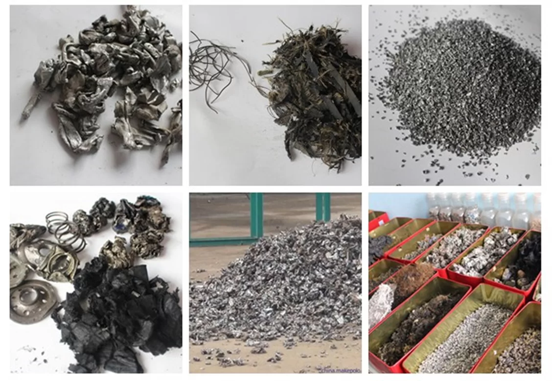 Effect display after material crushing