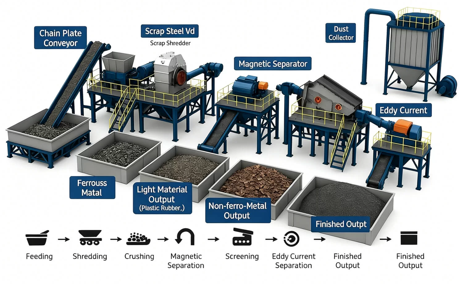 Scrap Metal Recycling Line