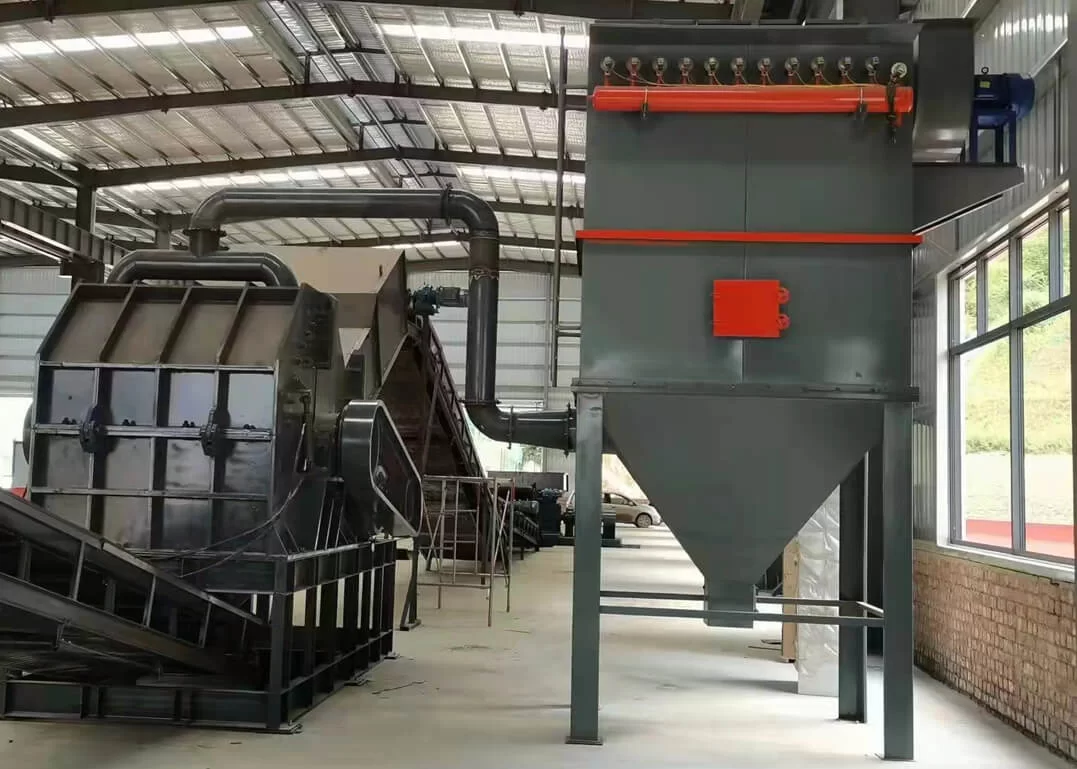 Dust Collector for Scrap Metal Crusher: Pulse Jet Baghouse Customer Site
