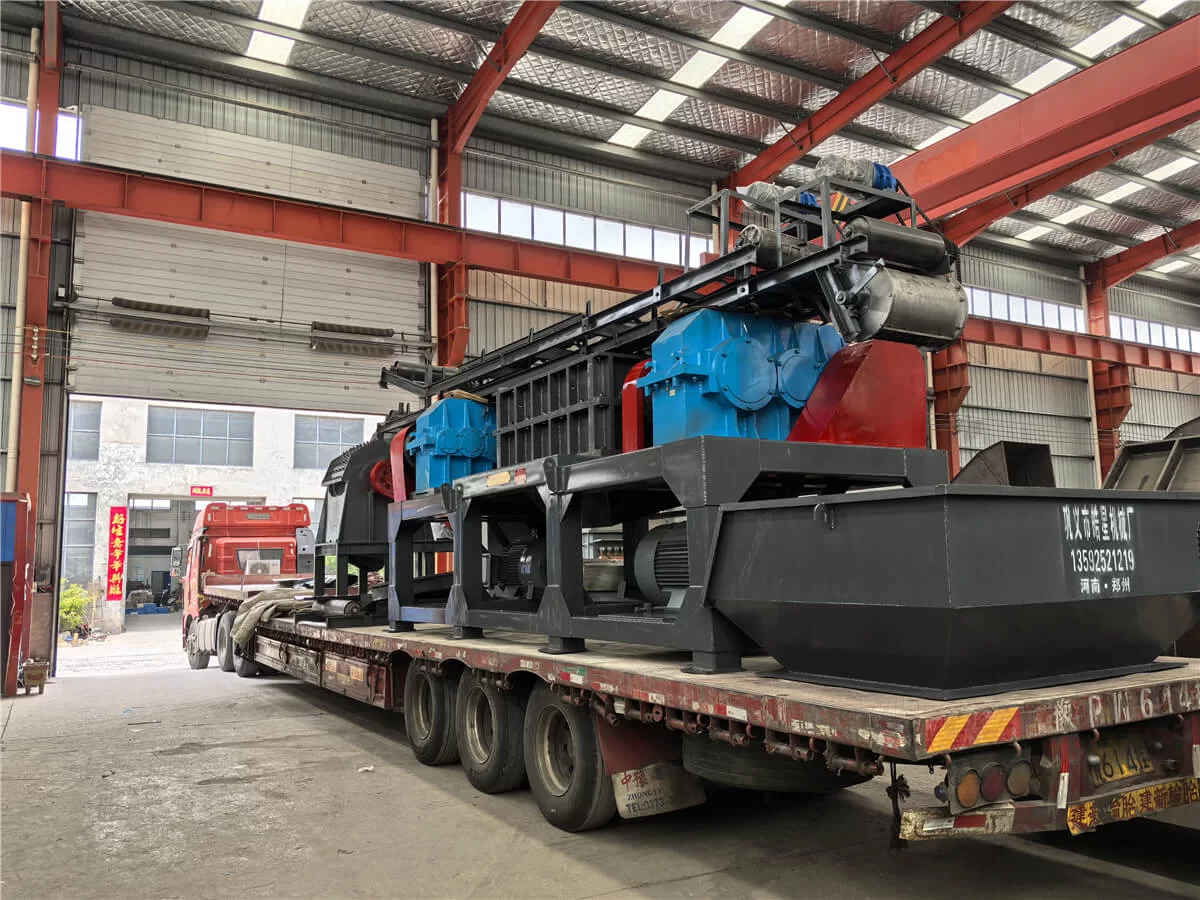 800 Can Crusher With 1200 Double Shaft Shredder Shipped to Yantai, Shandong
