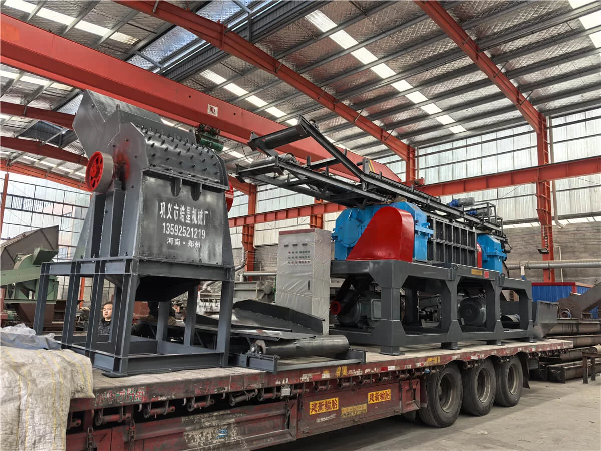 800 Can Crusher With 1200 Double Shaft Shredder Shipped to Yantai, Shandong