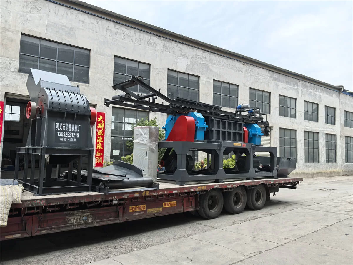 800 Can Crusher With 1200 Double Shaft Shredder Shipped to Yantai, Shandong