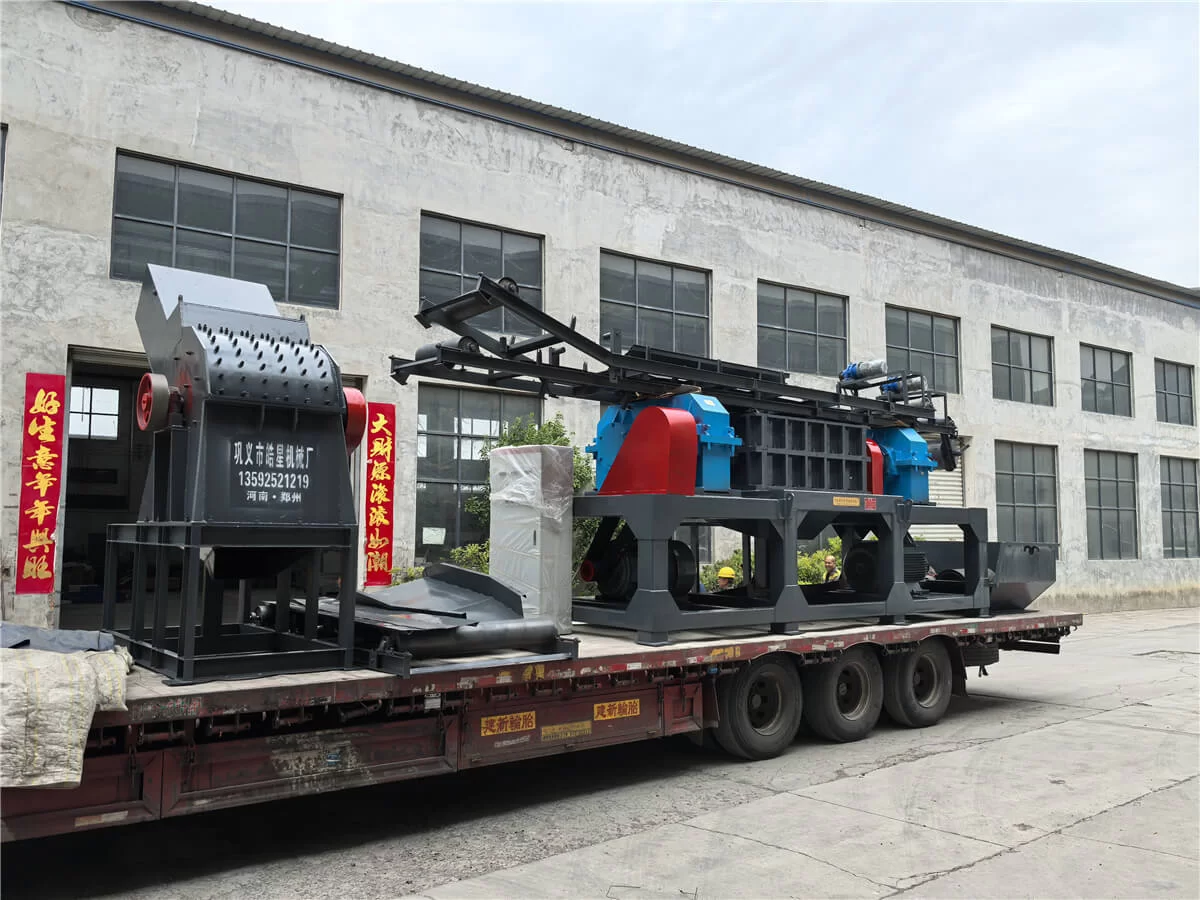 800 Can Crusher With 1200 Double Shaft Shredder Shipped to Yantai, Shandong