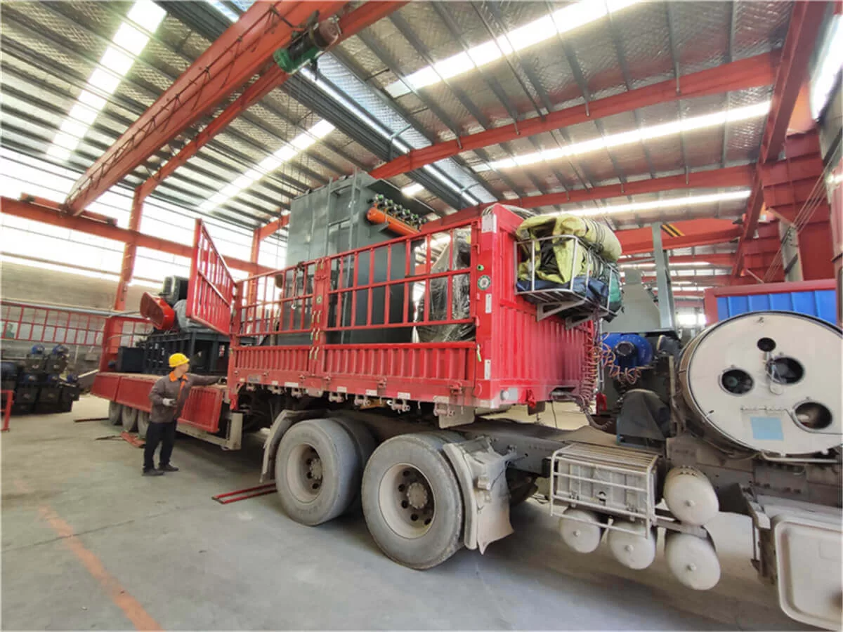 1400 Aluminum Crankcase Crusher With 96-Bag Dust Collector Shipped to Gaozhou, Maoming, Guangdong