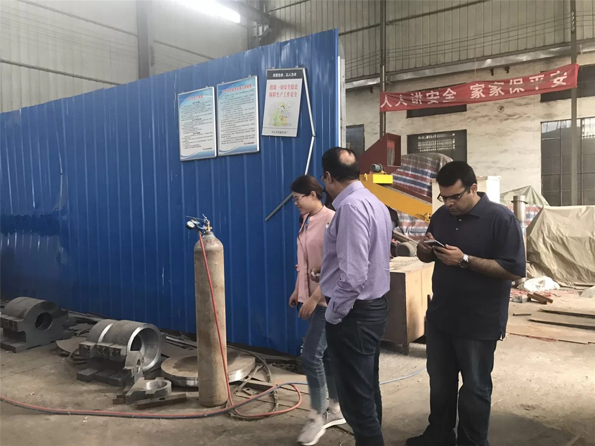 Indian Customer Visit Haoxing Machinery for Baled Scrap Shredder Project