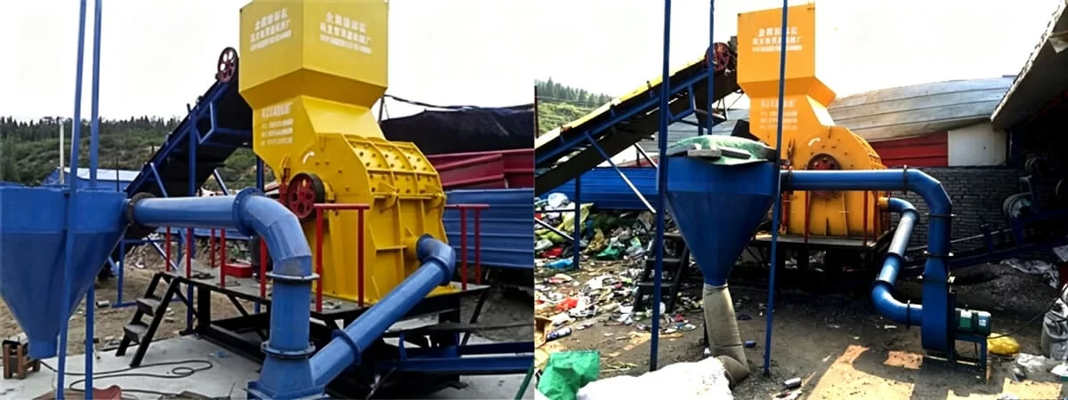 Customer site of the can crusher