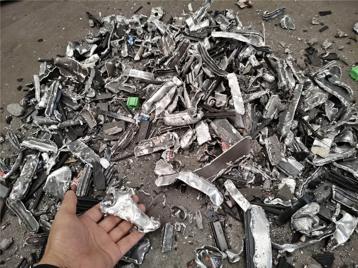 Thermal Break Aluminum Scrap Crushing Effect and Material Output