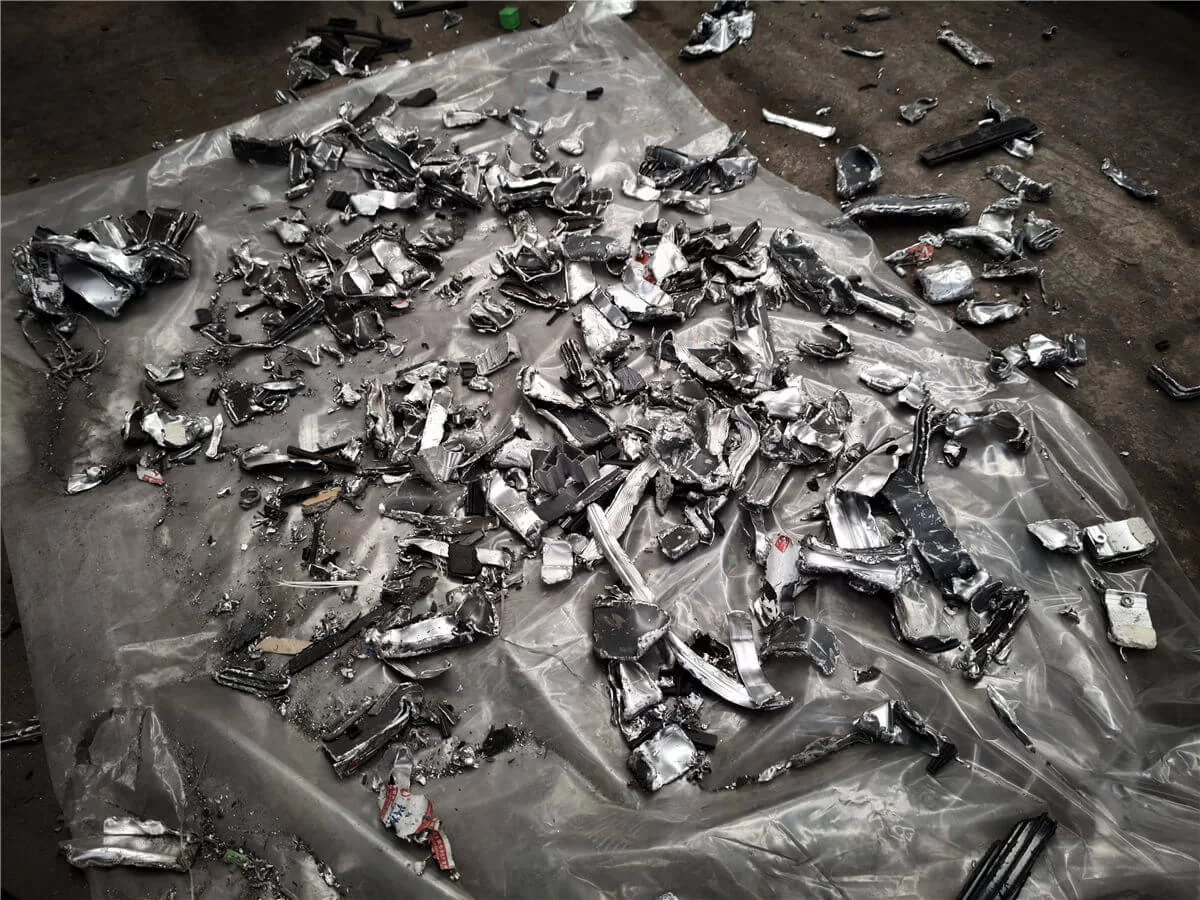Thermal Break Aluminum Scrap Crushing Effect and Material Output
