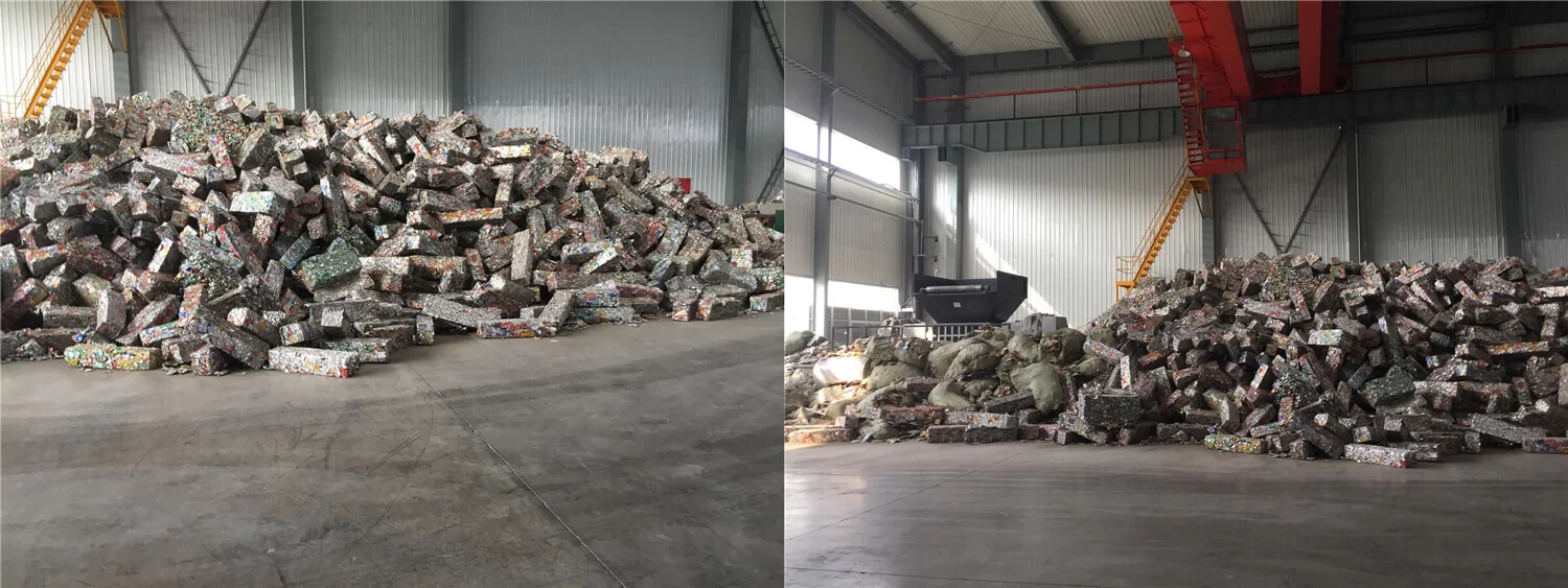 Real Site Photos of Scrap Metal Bale Shredder