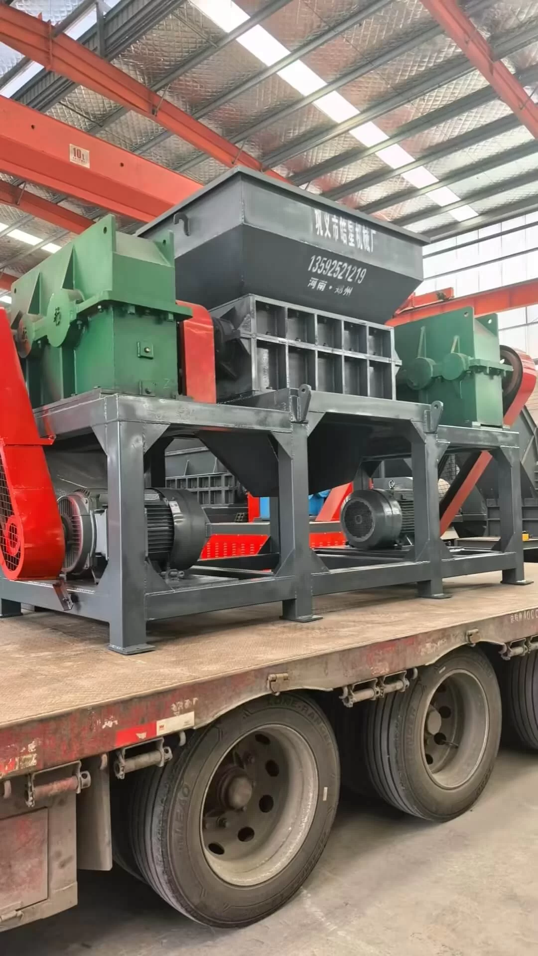 Thermal Break Aluminum Recycling Equipment Loaded for Customer Delivery