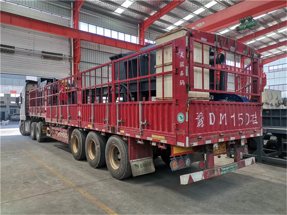Aluminum Crankcase Crusher and Conveyor System Prepared for Shipment