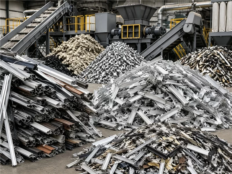 Aluminum Profile Crushing and Sorting Line layout