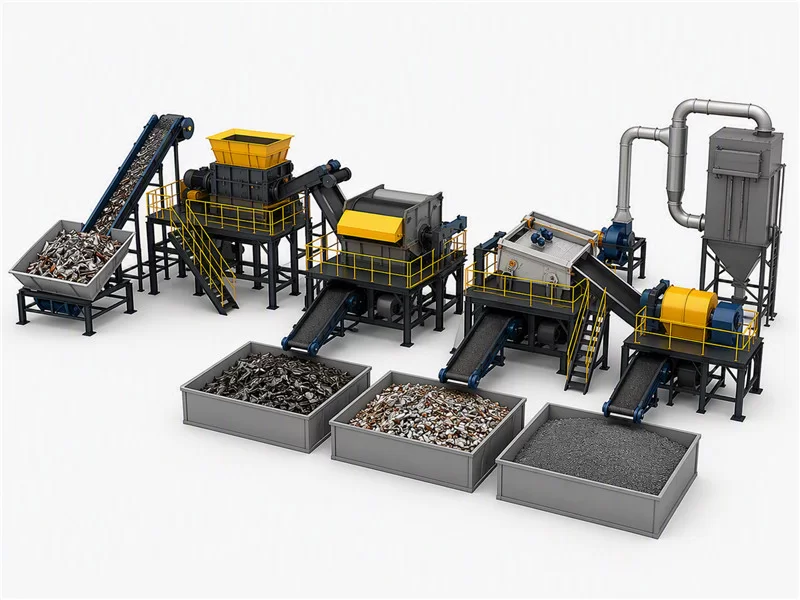 Mixed Metal Sorting Line layout
