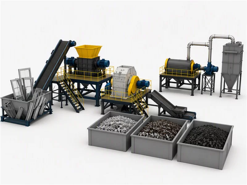 Aluminum Profile Crushing and Sorting Line layout